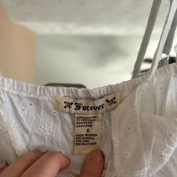 Vintage white eyelet babydoll top - Picture 5 of 5